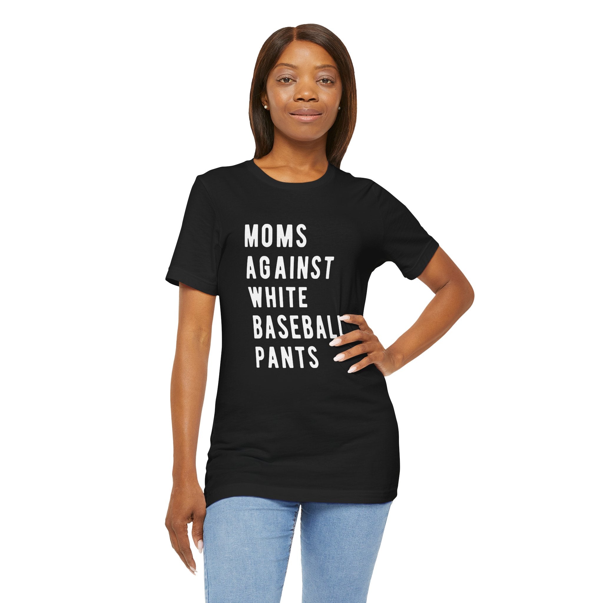 Moms Against White Baseball Pants - Graphic Teemoms