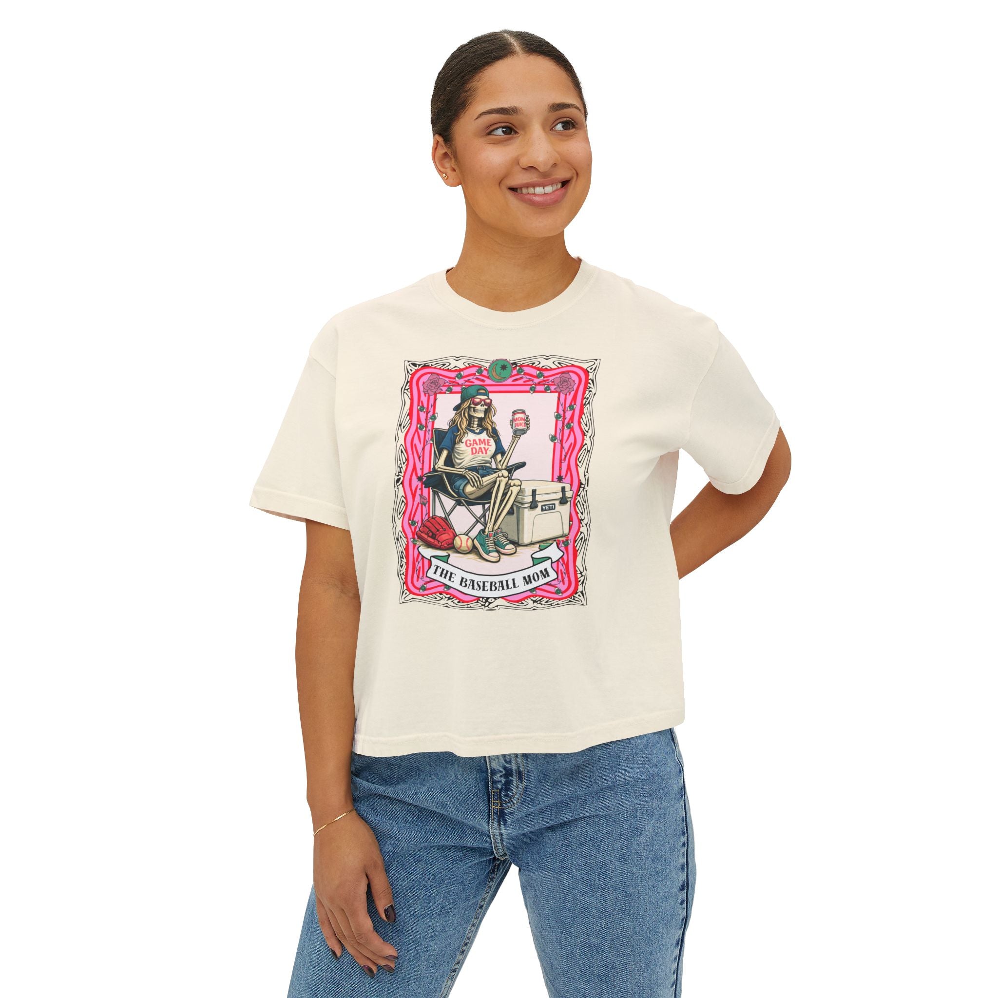 The Baseball Mom Juice Boxy Tee