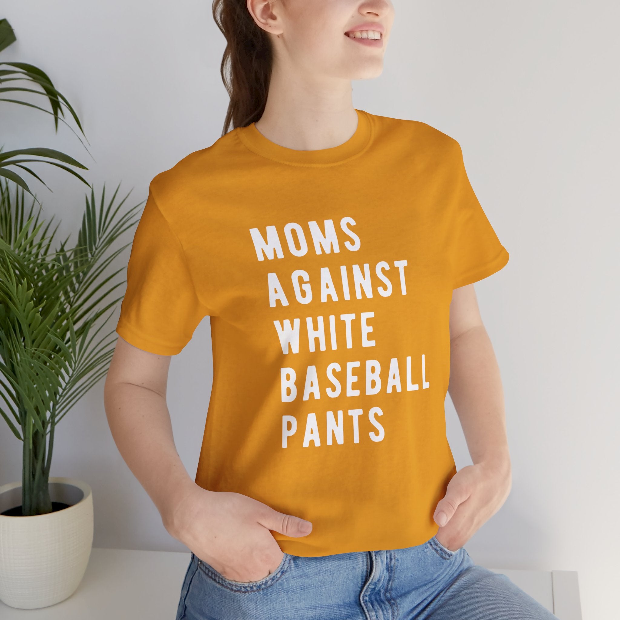 Moms Against White Baseball Pants - Graphic Teemoms