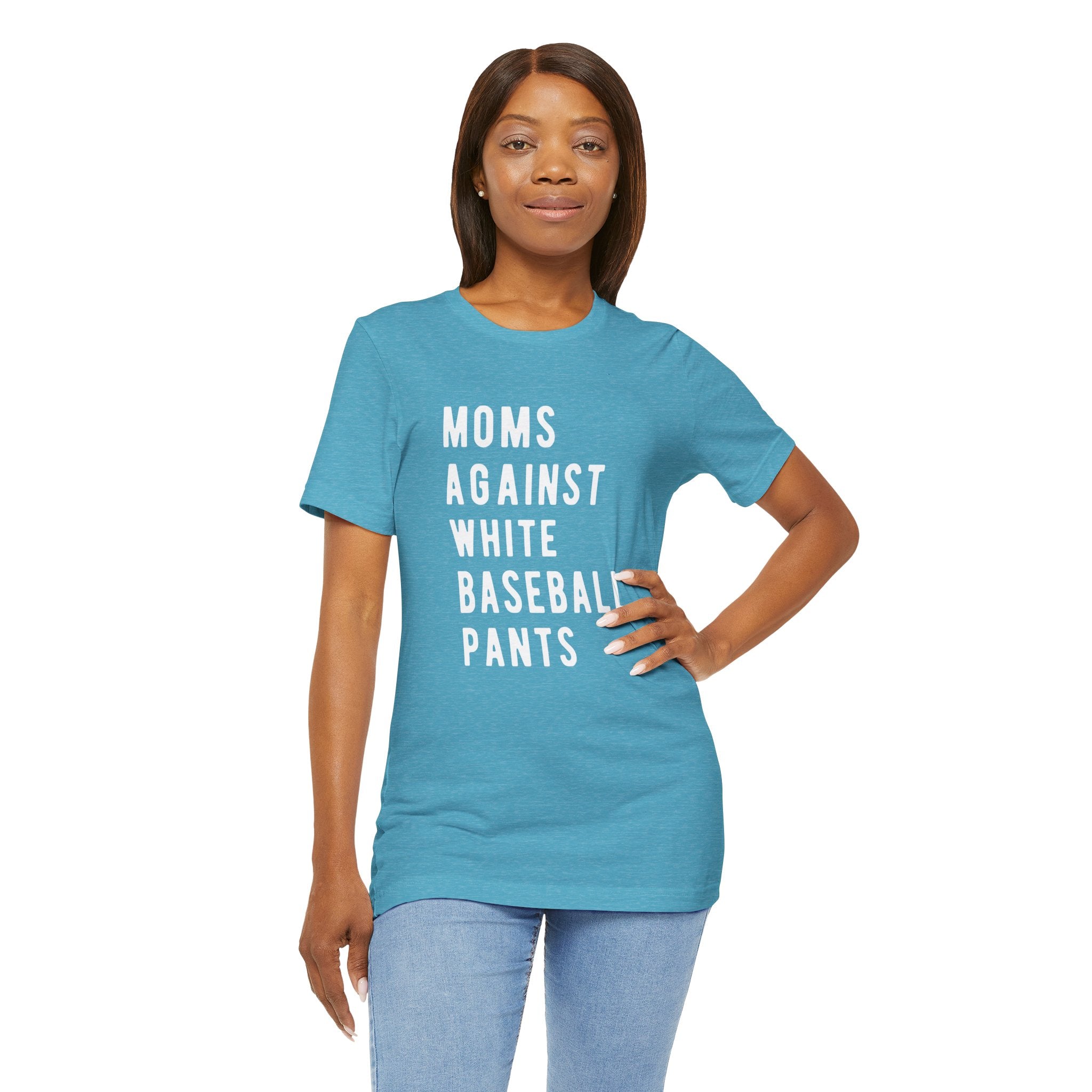 Moms Against White Baseball Pants - Graphic Teemoms