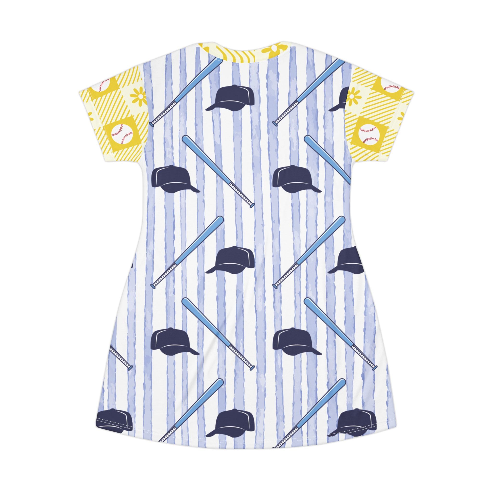 "Batter Up!" Striped T-Shirt Dress