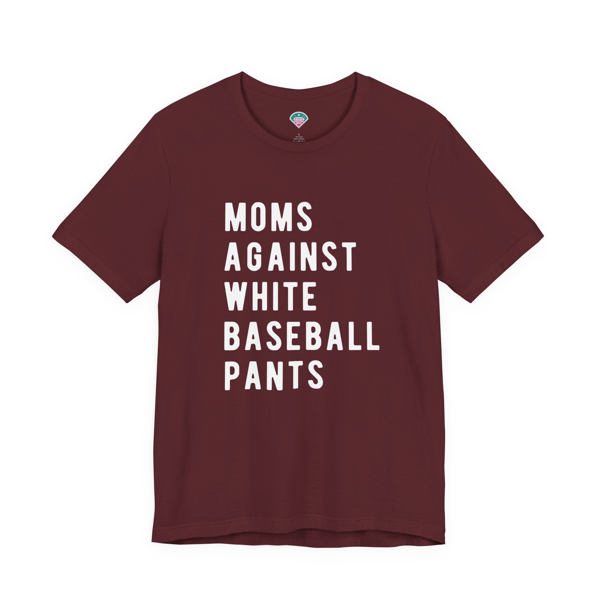Moms Against White Baseball Pants - Graphic Teemoms