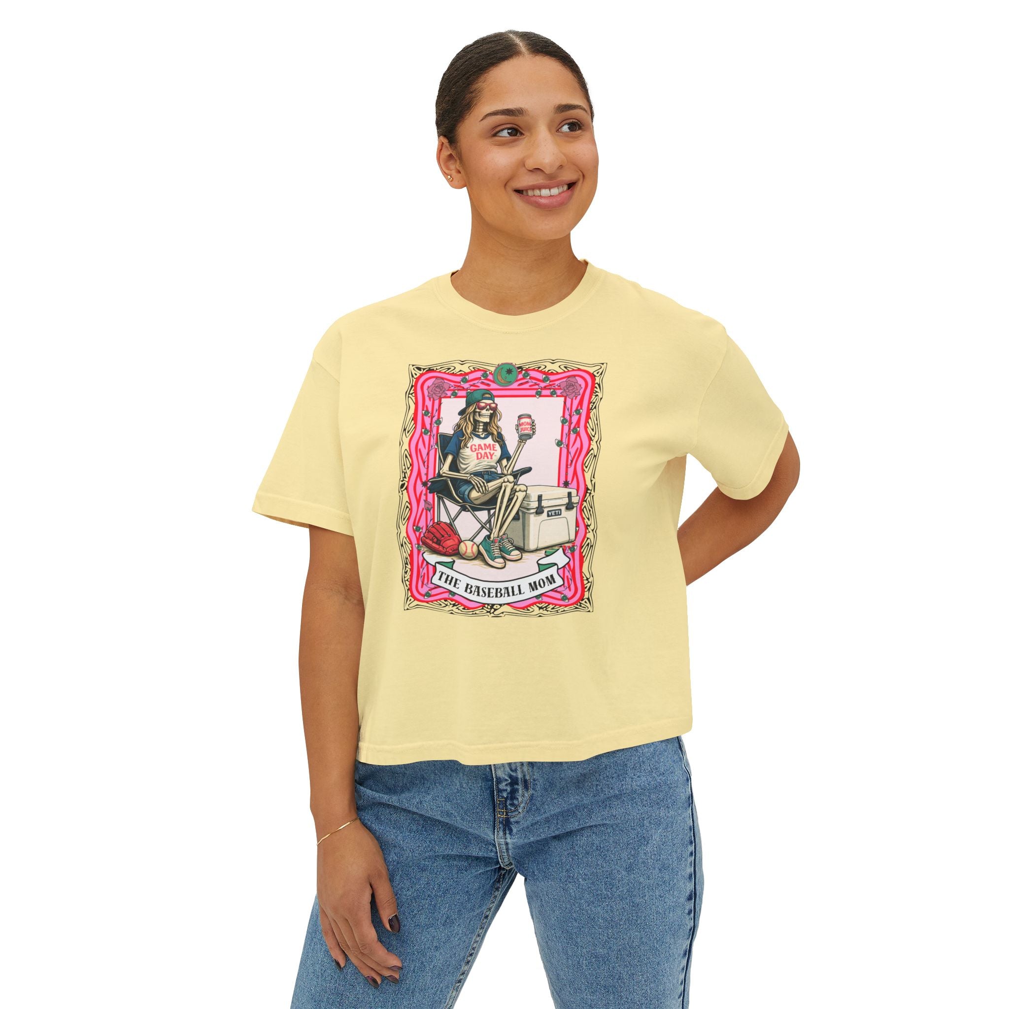 The Baseball Mom Juice Boxy Tee