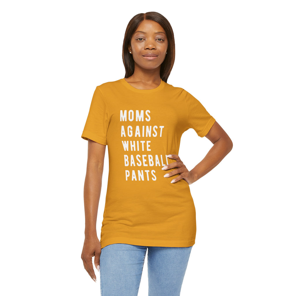 Moms Against White Baseball Pants - Graphic Teemoms