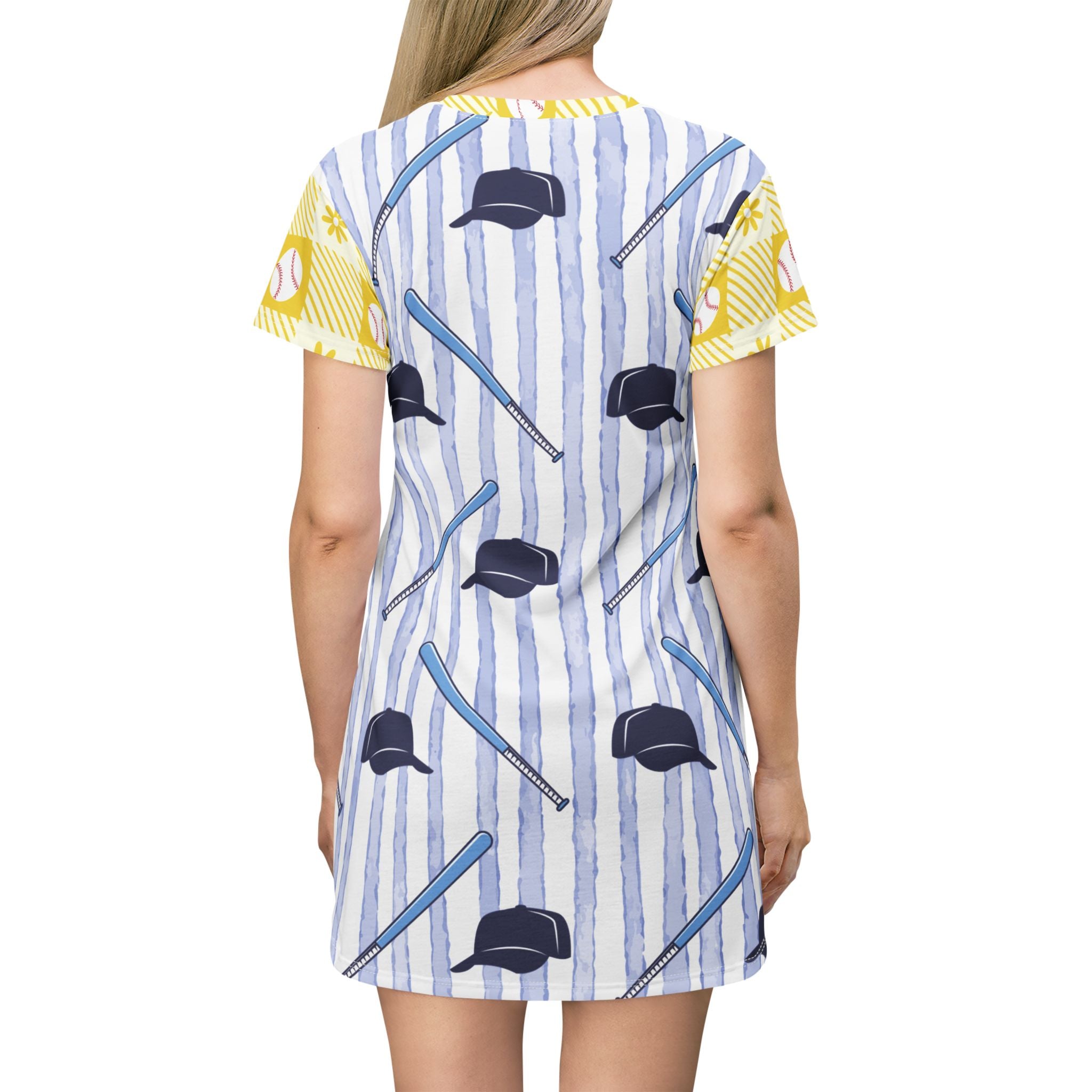 "Batter Up!" Striped T-Shirt Dress