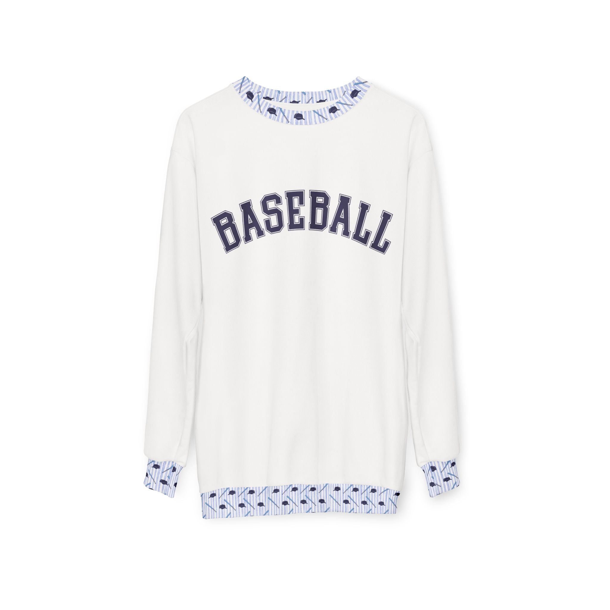 Baseball Preppy Crewneck Sweatshirt