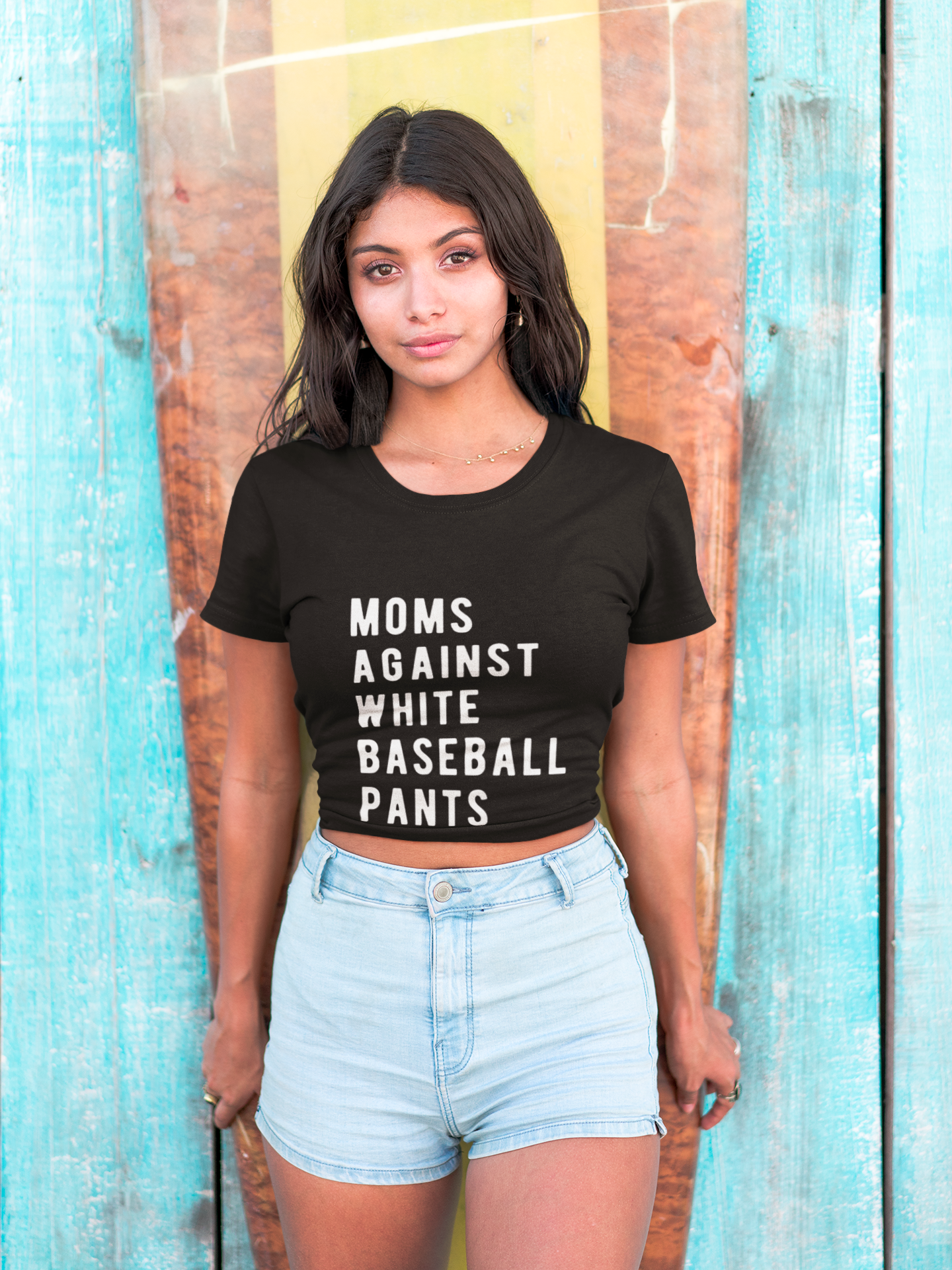 Moms Against White Baseball Pants - Graphic Teemoms