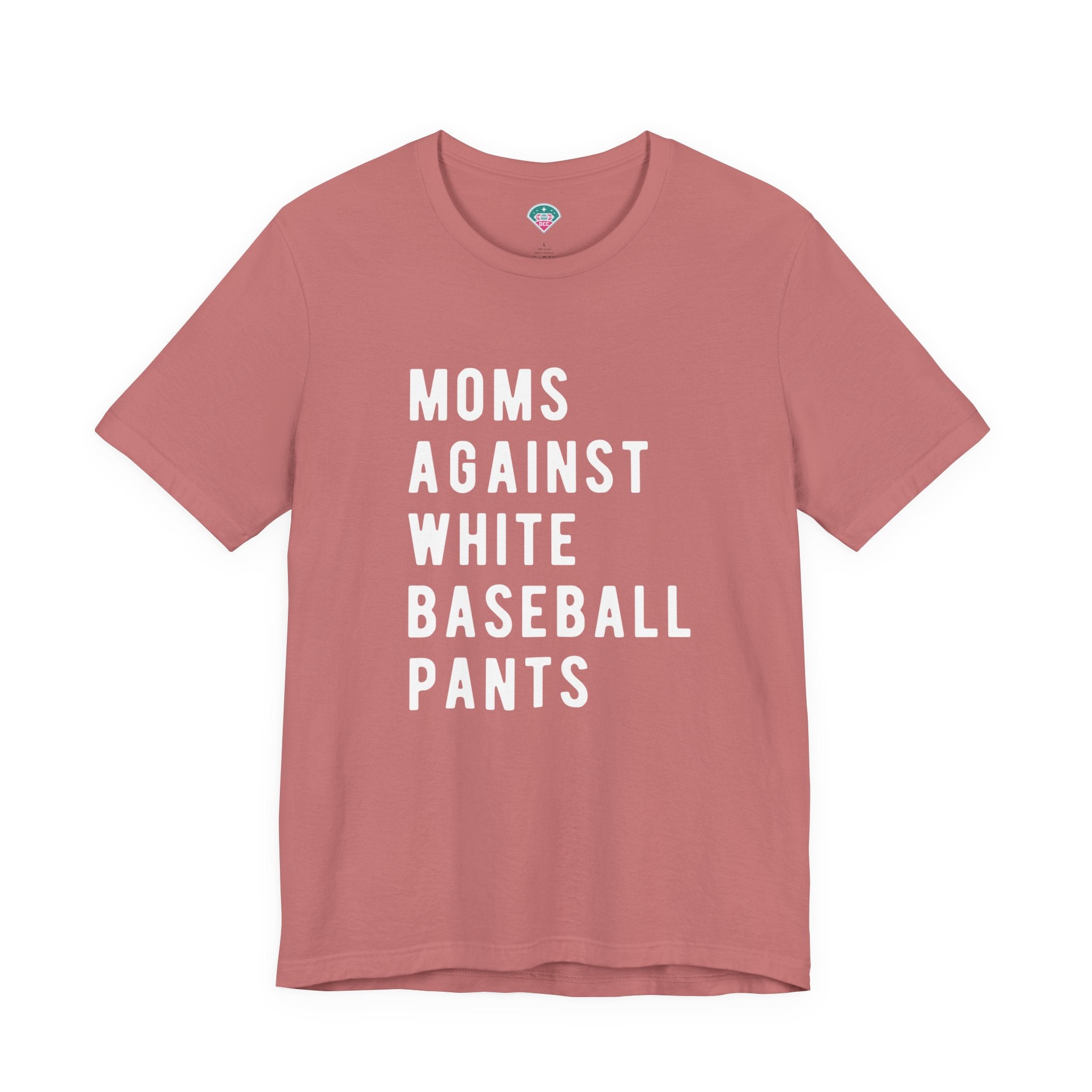 Moms Against White Baseball Pants - Graphic Teemoms