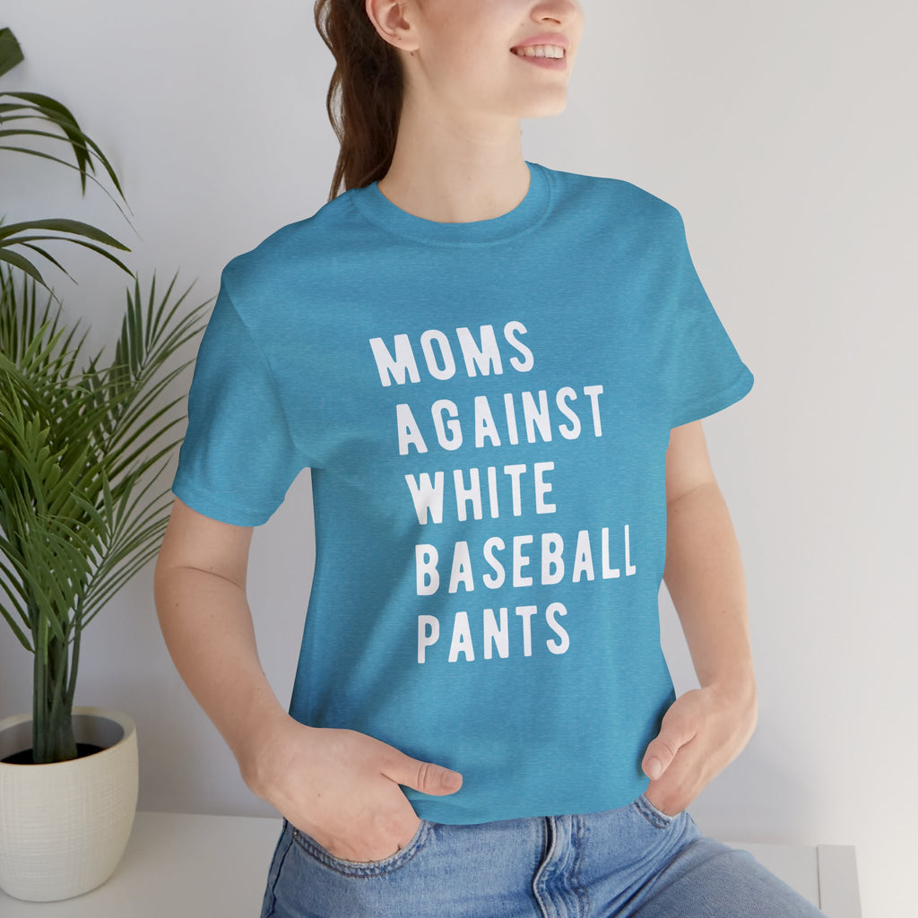 Moms Against White Baseball Pants - Graphic Teemoms