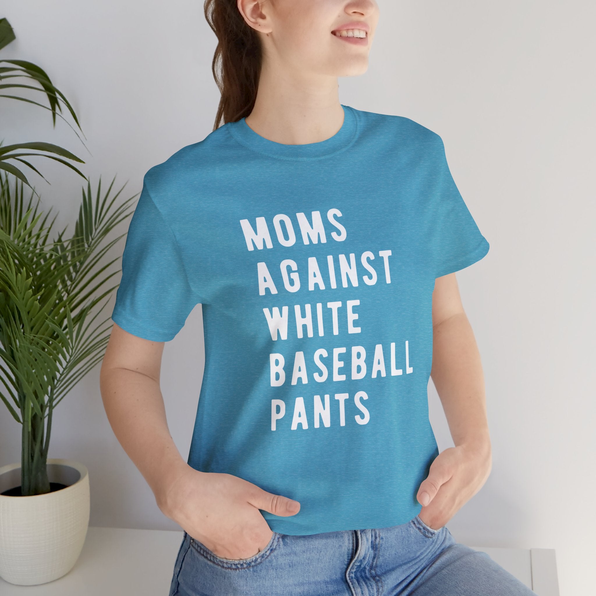 Moms Against White Baseball Pants - Graphic Teemoms