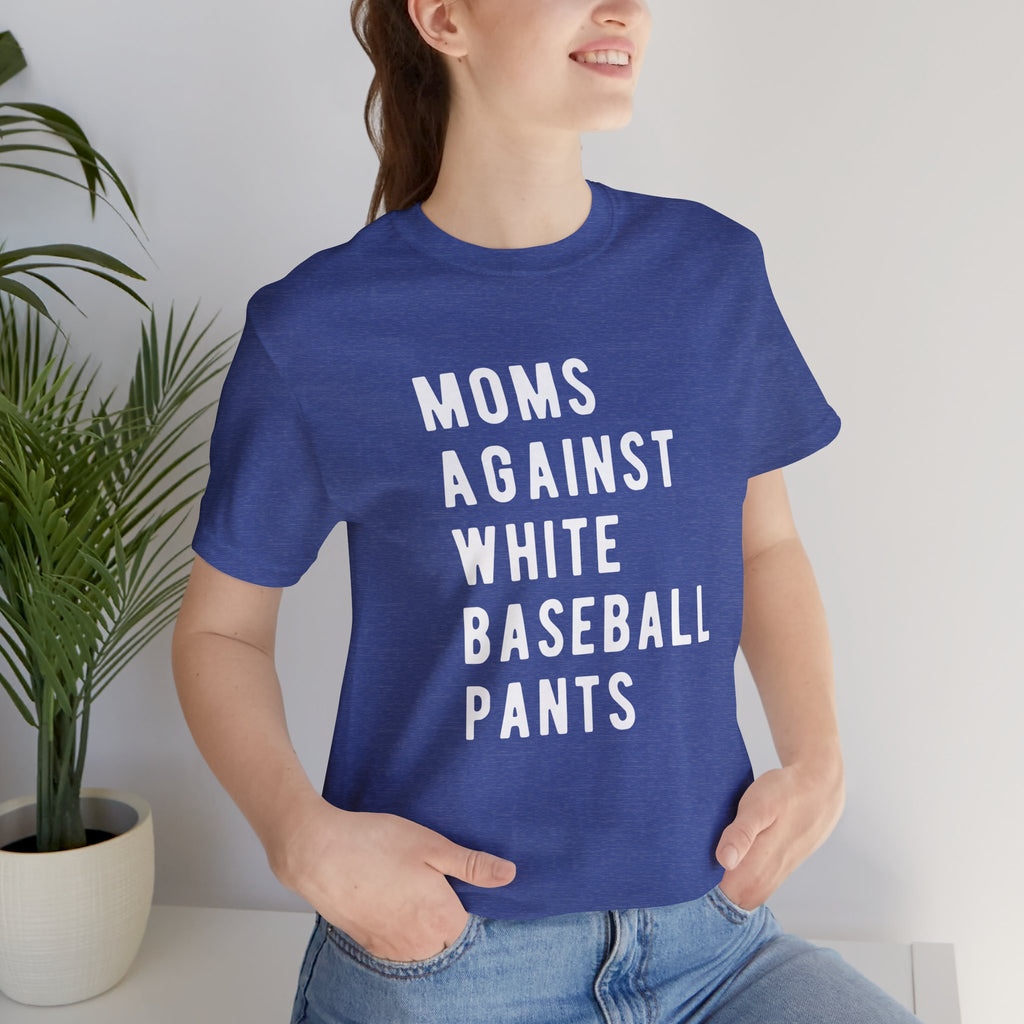 Moms Against White Baseball Pants - Graphic Teemoms