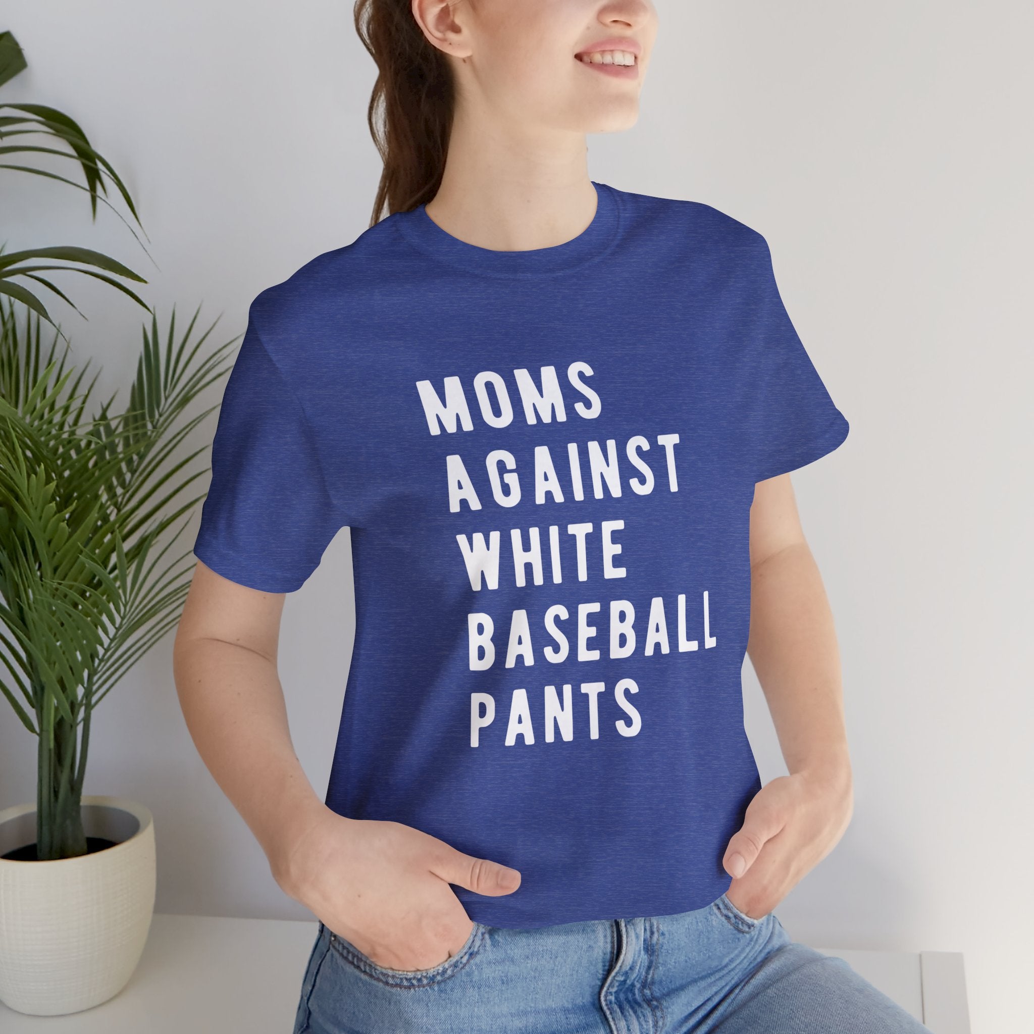 Moms Against White Baseball Pants - Graphic Teemoms