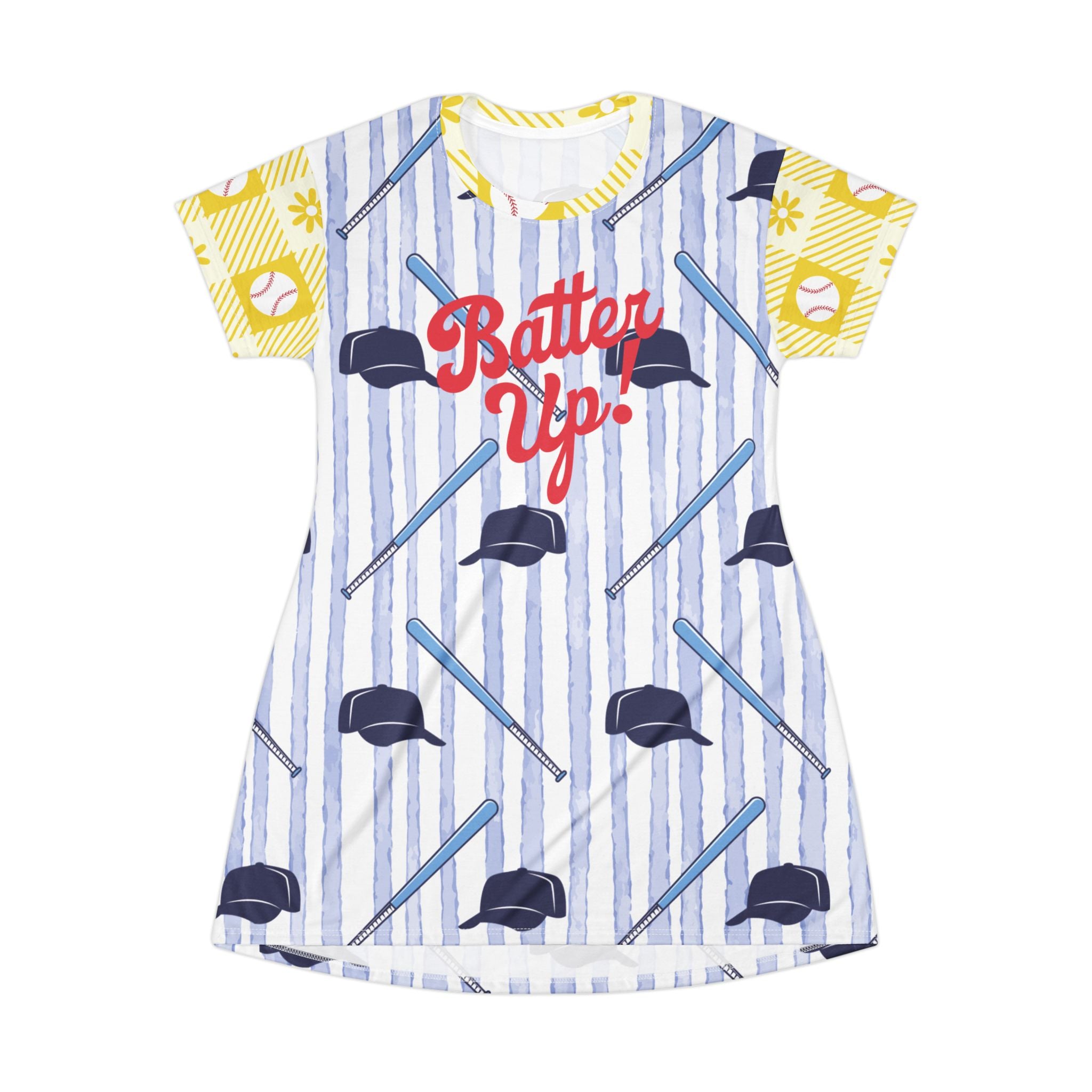 "Batter Up!" Striped T-Shirt Dress