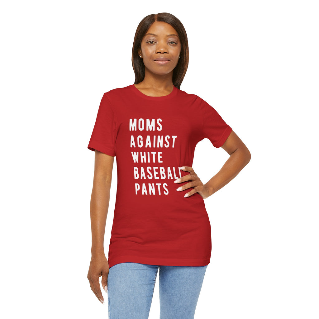 Moms Against White Baseball Pants - Graphic Teemoms