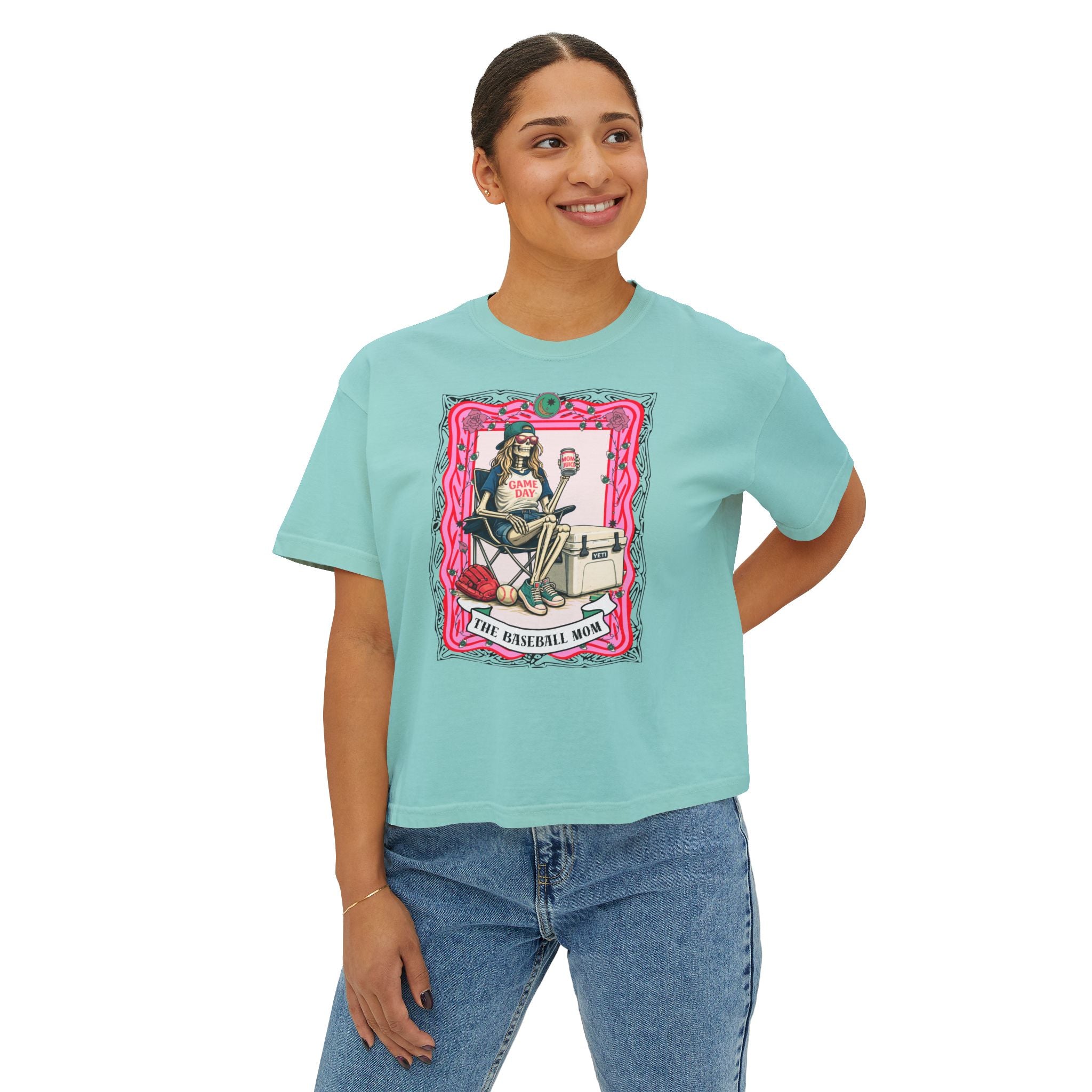 The Baseball Mom Juice Boxy Tee