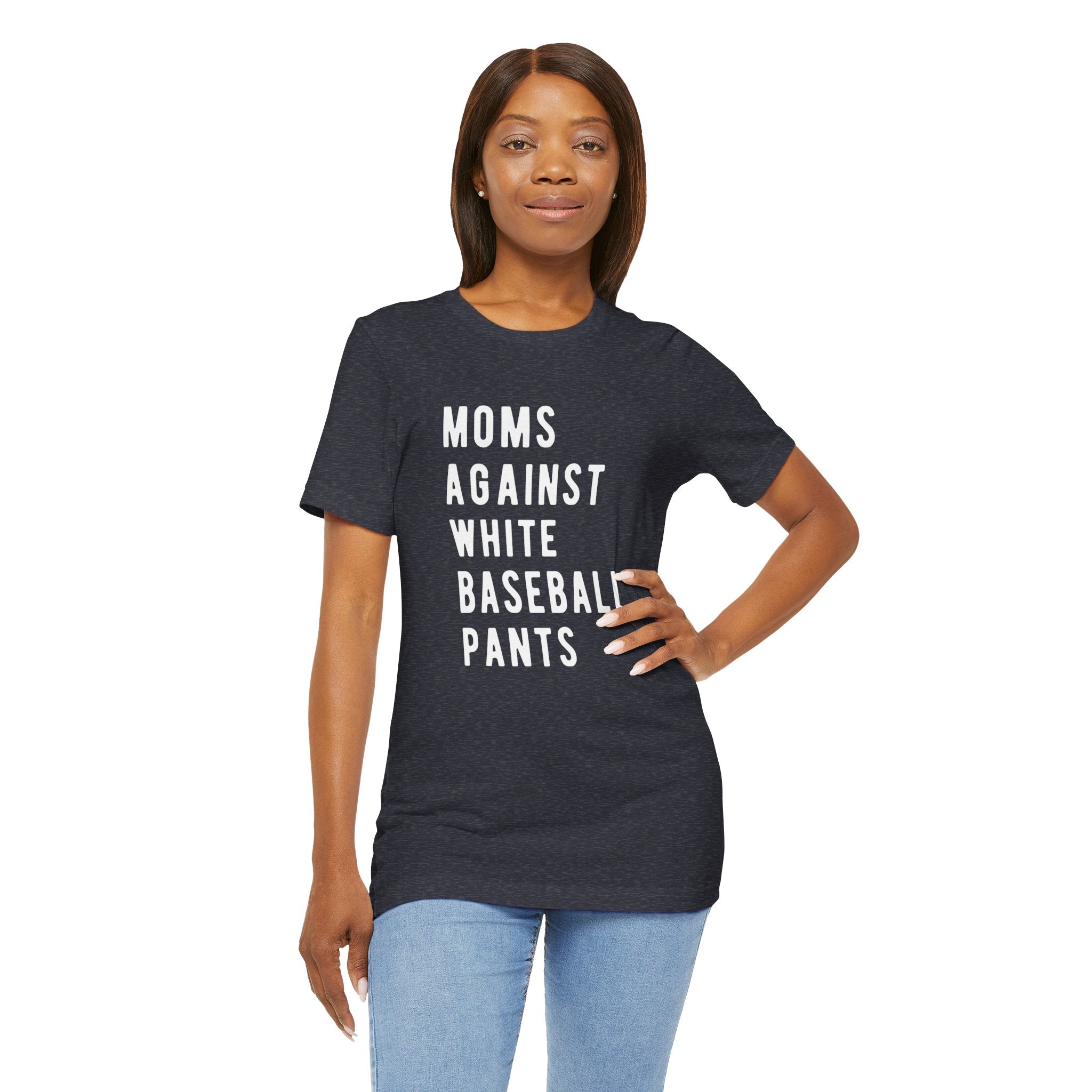 Moms Against White Baseball Pants - Graphic Teemoms