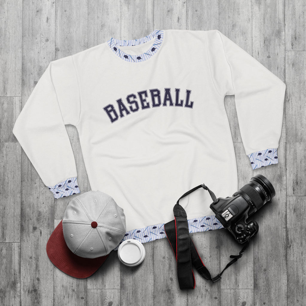 Baseball Preppy Crewneck Sweatshirt