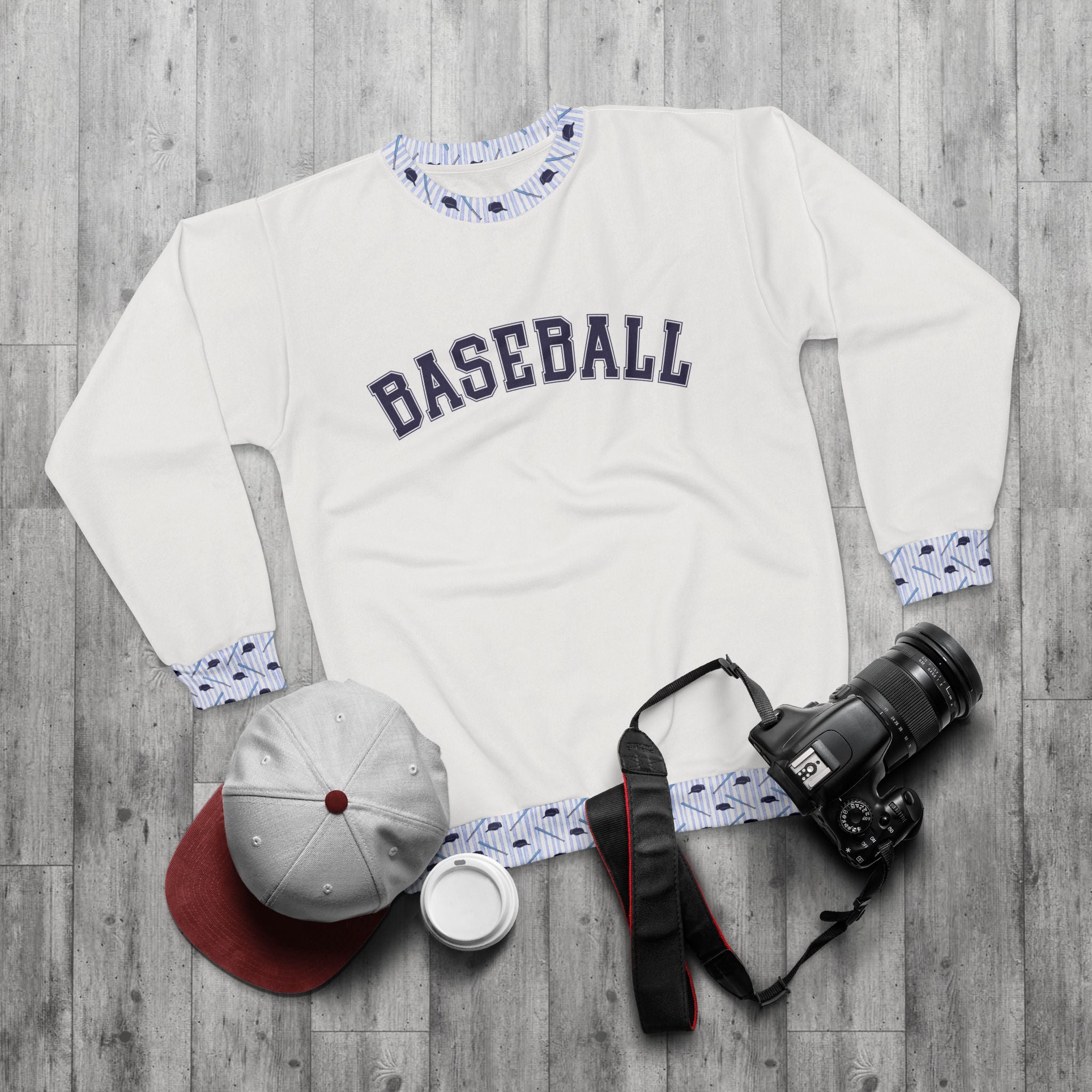 Baseball Preppy Crewneck Sweatshirt