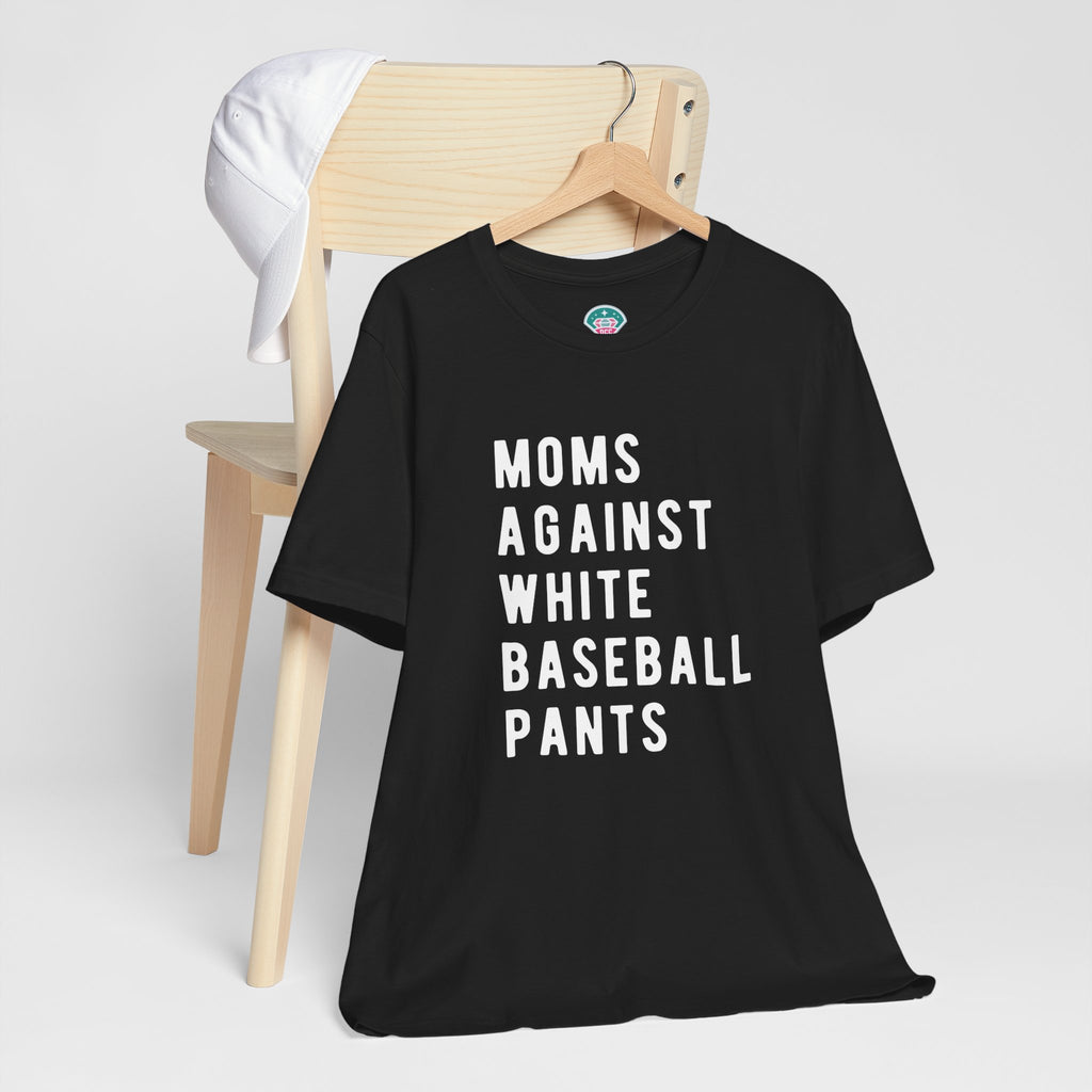 Moms Against White Baseball Pants - Graphic Teemoms