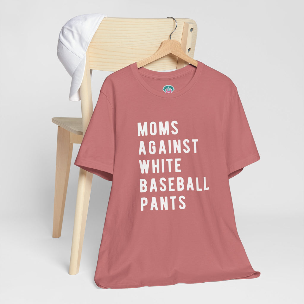 Moms Against White Baseball Pants - Graphic Teemoms