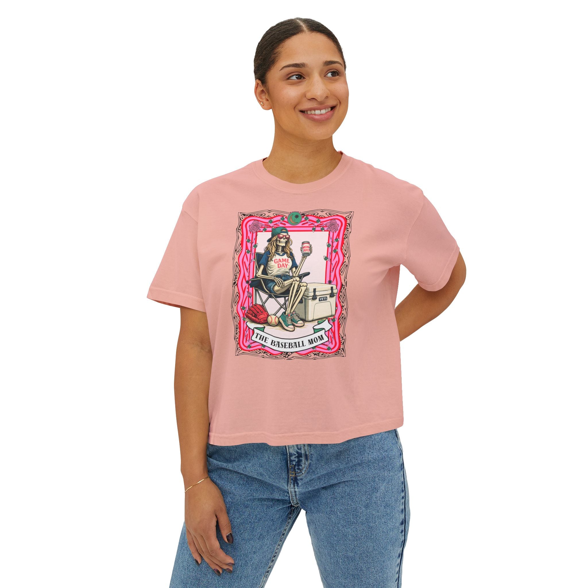 The Baseball Mom Juice Boxy Tee