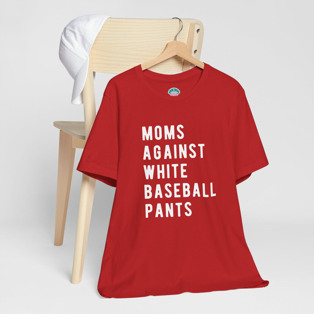 Moms Against White Baseball Pants - Graphic Teemoms